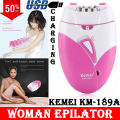 Professional 189A Women Epilator Shaver Depilator - Lady Hair Remover Tool - Women’s Facial Hair Remover - Best Rechargeable Mini Electric Female Shaving machine Depilatory Use for Full Body - NEW Ladies Shaver. 