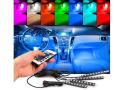 Car Interior Atmosphere Led Light Remote Control Light With RGB Color & Sound sensor. 