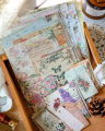 100 Pcs Vintage Scrapbook Paper Journaling Scrapbooking Supplies Kit Aesthetic Decorative Craft Paper. 