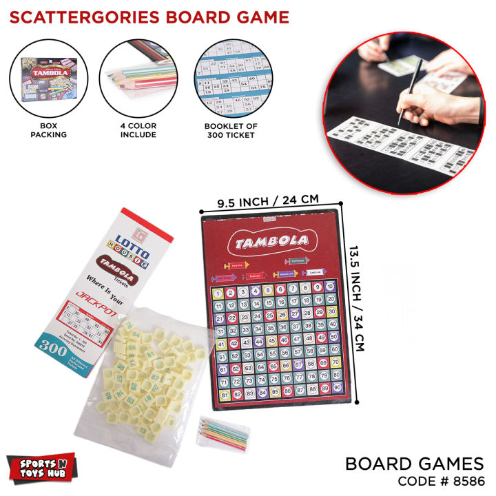 T-a-m-b-o-l-a Board Games Set, Enjoy Fun Friends & Family Toy Board Game, Best Gaming Toys For Kids Children Boys & Girls, Kid Educational Play Set Gameboard