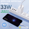 Oppo 33W SuperVOOC Fast Charger with Type C Cable USB A Adapter for Multiple Devices. 