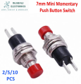 2/5/10 Pieces 7mm Normally Open 2 Pins Momentary Push Button Switch Reset Switch. 