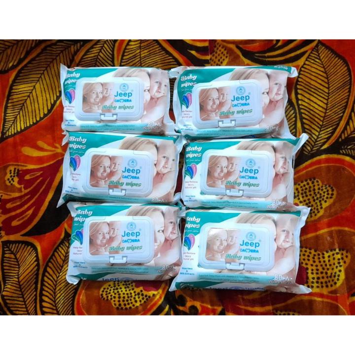 Camera Jeep Baby Wipes - ( Pack Of 6 ) 80Pcs Pack