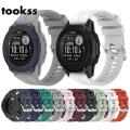 Tookss Silicone Watch Band Compatible For Garmin Descent G1 Smart Watch Strap Stainless Steel Buckle Sports Waterproof Wristband. 