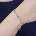 Elegance Angel Wings Crystal Heart Bracelet For Women Girl Lady Wedding Birthday Gift 925 Silver Jewelry. 