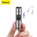 Baseus Bluetooth FM Transmitter MP3 for Car – 18W USB Car Charger – Gray. 