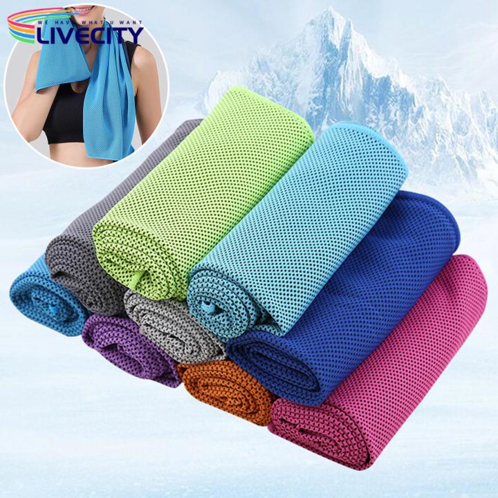 Stay Cool in the Heat with Portable Ice Cooling Towel Perfect for Outdoor Sports Fitness Quick-dry Super Absorbent Ideal for Southeast Asian Buyers