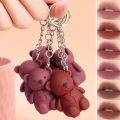 Julystar PACK OF 6 Bear Keychain Style Trendy LIP GLOSS MATTE MAKE UP YOUR LIPS FOR GIRLS & FOR WOMEN MOC153. 