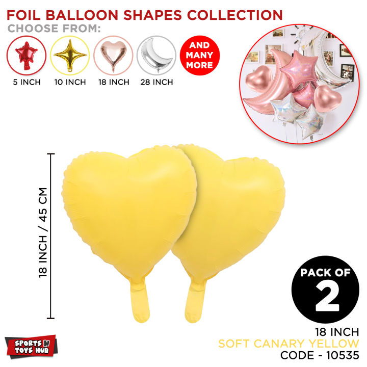 Foil Balloons Shape Collection Heart, Star & Four Point Star, Moon Foil Balloon Mylar Helium Ballon for Birthday Party, Wedding, Anniversary, Bridal Shower, Baby Shower, Party Decorations, Party Supplies Party Decorations, Event Organizer