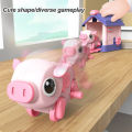 Animal Shape Toy Wind-up Animal Car Toy Fun Exciting Racing Cars for Toddlers Perfect Birthday Gift for Boys Girls Press Ejection House Pig Horse Bear Elephant Tiger Spring Clockwork Wind-up Animal. 