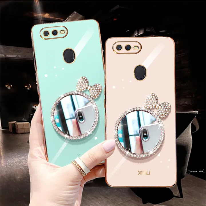 For%20OPPO%20A5s%20Back%20Cover%20+%20Bowknot%20Makeup%20Mirror%20Fashion%20Shiny%20Plating%20Square%20Bumper%20Bling%20Girls%20Phone%20Case%20Soft%20TPU%20Silicone%20Shockproof%20Back%20Cover%20-%20Image%203