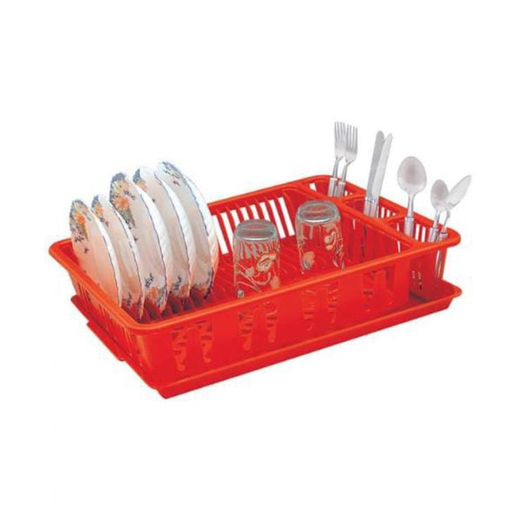 Stylish Fancy Plate Rack - Unique 3 in 1 Durable Pure Plastic Kitchen Sink Dish Rack - Premium Quality Dishracks & Sink accessories - Affordable Kitchen Sink Basket Dish Drying Rack & Kitchen Organizer