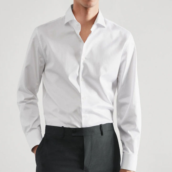 FITTED Crisp White Shirt for Men (Modern Fit)