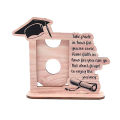 Wooden Graduation Picture Frame 3d Graduation Photo Frame for Graduation Party Decoration Gift Grad Hat Diploma Desktop Picture Display Frame Wooden Grad Theme Photo Frame. 