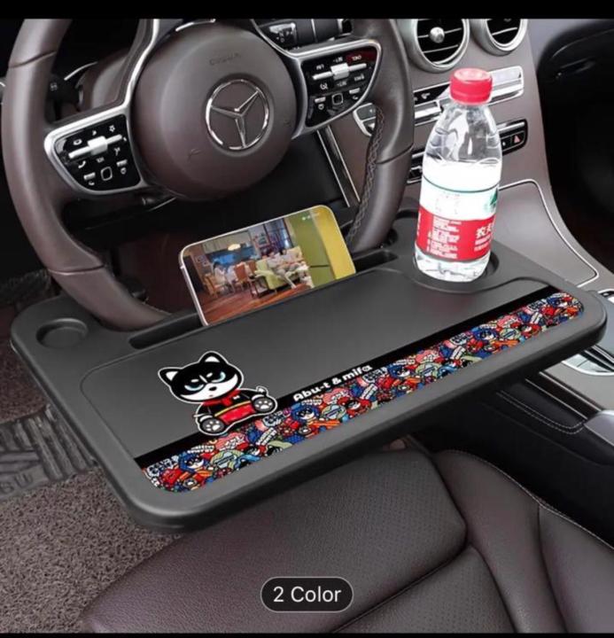 Car Steering Wheel Tray Table for Eating & Laptop Work | Foldable Car ...