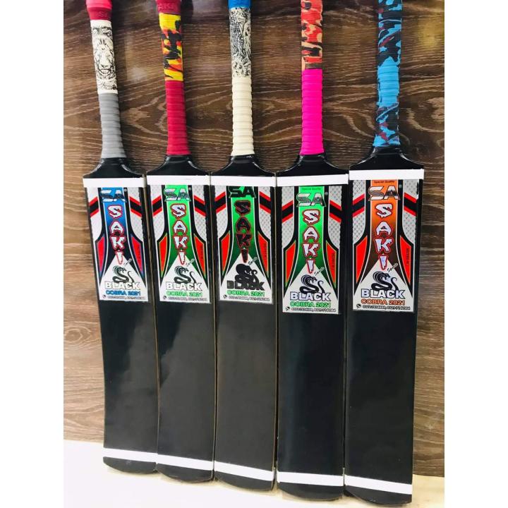 Saki Black-Cobra Long Tape Ball Cricket Bat