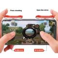 PUBG Mobile Phone Gaming Trigger Fire Button Shooter Controller PUBG Gamepad Red Silver. 