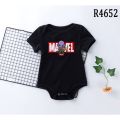 Marvel Series Logo Baby Onesie Boys Girls Black Baby Romper Marvel Baby Bodysuit. 