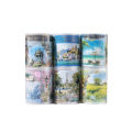 Panda Online Start a Journey Series PET Masking Tapes Waterproof Transparent Tapes Decorative Sticky Paper Tape for Journals Diary DIY Crafts Gift Wrapping. 