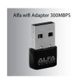 Alfa Mini Wifi Adapter/Catcher 300-Mbps Alfa Usb LAN Card For Computer Laptop. 