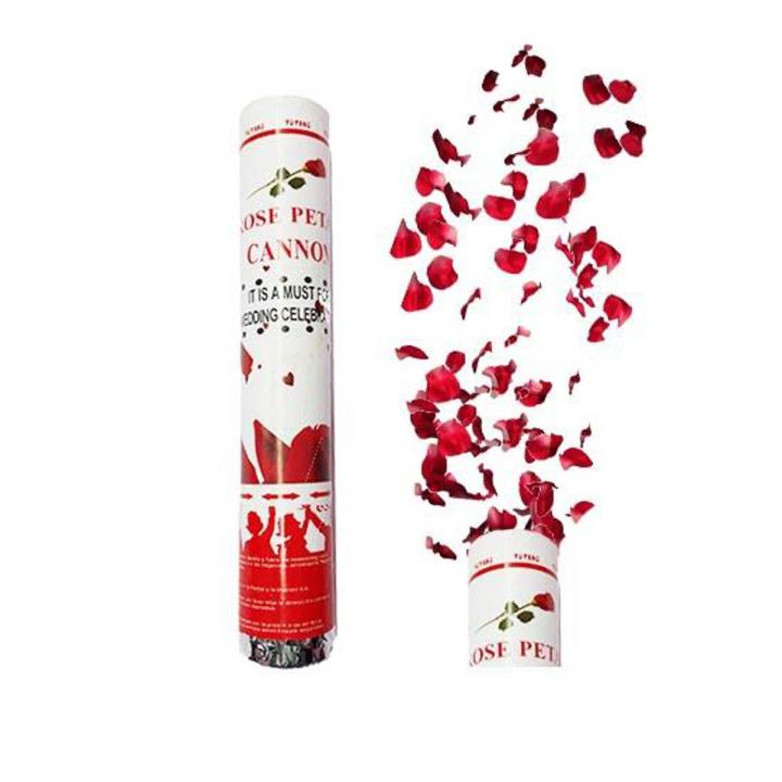 Artificial Party Poppers With Rose Petals confetti Celebrations Pack Of 3 Large Size By Rainbow zone
