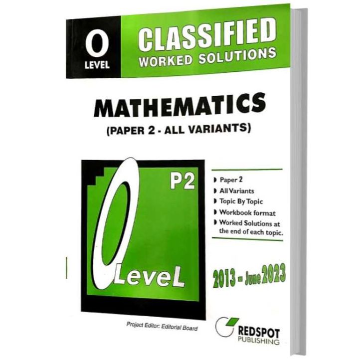 GCE O Level Classified Mathematics Paper 2 (2023)