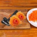 Vegetable Flower Roller - Creative Spiral Funnel Flower Roller - Carrot Curler Peeler Flower Roller Peeler Spiral Knife Cooking Tool Decoration Tool. 