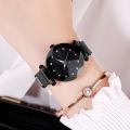 Girls Dio.r Watch Magnetic Buckle Ladies Wristwatch Women Fashion Starry Sky Magnetic Mesh Steel Strap Chain Girl Clock Waches. 