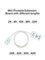 Mini Portable Extension Lead 10A 3Way Socket Electric Board With 40/76 Copper Wire. 