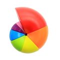 Nautilus cube magic cube multi color 7color in one cube. 