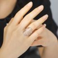 【2023NEW】COOLTIME Yoga Hindu Lotus Open Rings Stainless Steel Meditation Kali Yantra Rings for Women Fashion Jewlery Gift 2023 New in. 