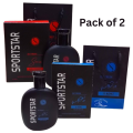 Pack of 2 Sport Star Perfumes: Sport Star Sania Mirza Perfume & Sport Star Virat Kohli Perfume | Unisex Fragrance Set | Long-lasting and Invigorating Scents for Men and Women | Perfect Gift for Sports Enthusiasts and Fragrance Lovers | Ideal for Casual. 