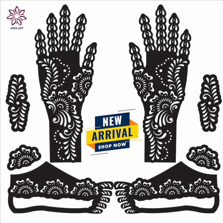 mehndi%20stickers,%20Bridal%20Mehndi%20Design%20Stencils%20Hand%20and%20Foot%20-%20Image%202