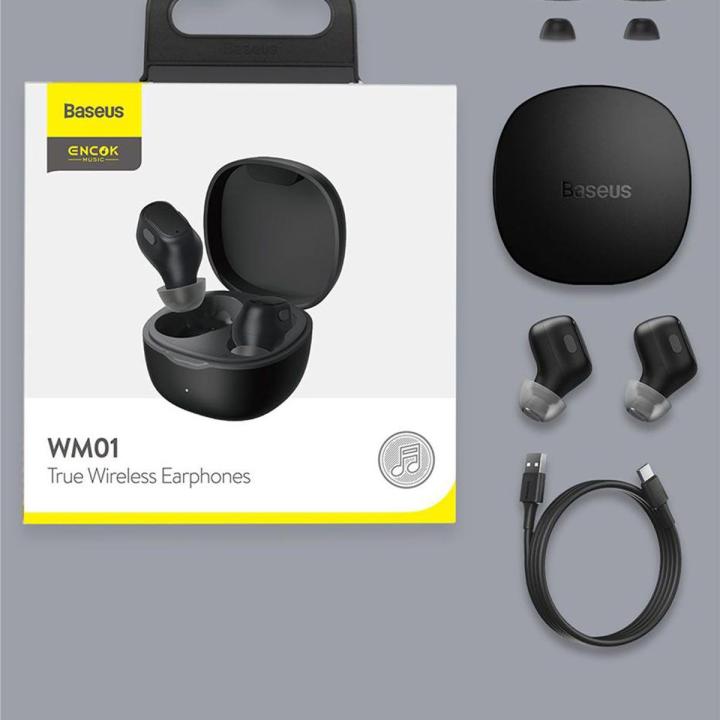 Baseus WM01 Encok True Wireless Earphones Black