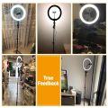 7 Feet Tripod Stand with 26 CM / 36CM / 45CM Selfie Ring Light & Mobile Phone Holder for Tiktok Videos Best Quality Metal Tripod Tiktok Light - Photography Kit. 