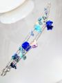 Bracelets of Double Chains, Charms, Beads | Elegant Bracelet With Extension | Unique Fashion Accessories | Beautiful and Lightweight Jewelry. 