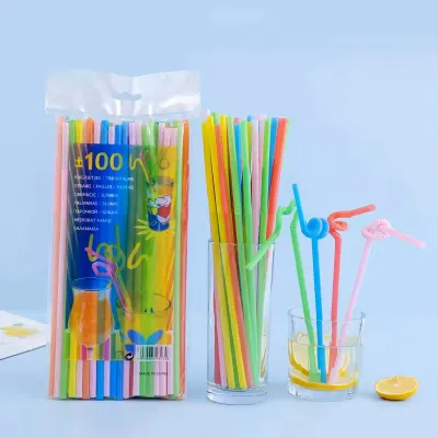 Reusable Colorful Plastic Straws