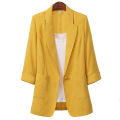 bellylady Women Summer Coat Cotton Linen Medium Long Loose Suit. 