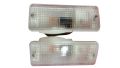 Front bumper indicator lights white for Suzuki Bolan / Ravi / chamber / Potohar jeep 2 pcs pair. 