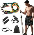 11 Pcs Resistance Bands Set, Exercise Bands with Door Anchor, Handles, Waterproof Carry Bag, Legs Ankle Straps for Resistance Training, Physical Therapy, Home Workouts. 