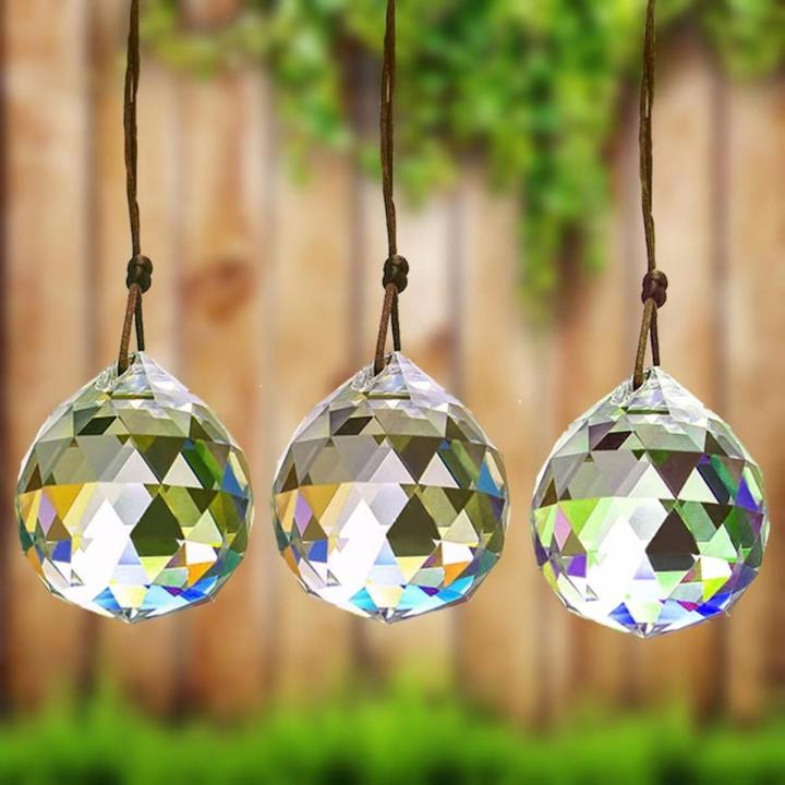 Pack of 5&10 Pieces 40MM Crystal Ball Prism Faceted Glass Chandelier Crystal Parts Hanging Pendant Lighting Ball Sun-catcher Home Decor