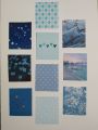 Blue Journaling sticker sheets - Pack of 10 - Size: 5 x 5 cm. 