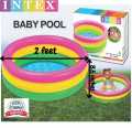 Intex Swimming Pool For kids And Baby Size 2 Feet - Inflatable Multicolour. 