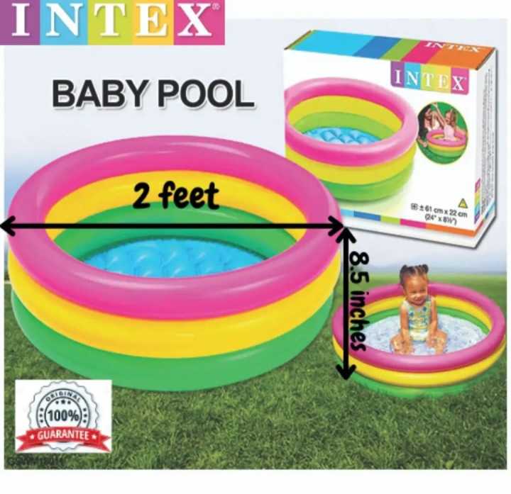 Intex Swimming Pool For kids And Baby Size 2 Feet - Inflatable Multicolour