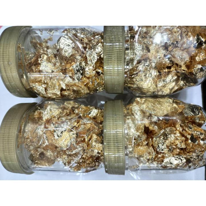 golden foil flakes