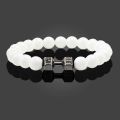 Gym Dumbbells Beads Bracelet Natural Stone Barbell Energy Weights Bracelets for Women Men Couple Pulsera Wristband Jewelry Gift. 
