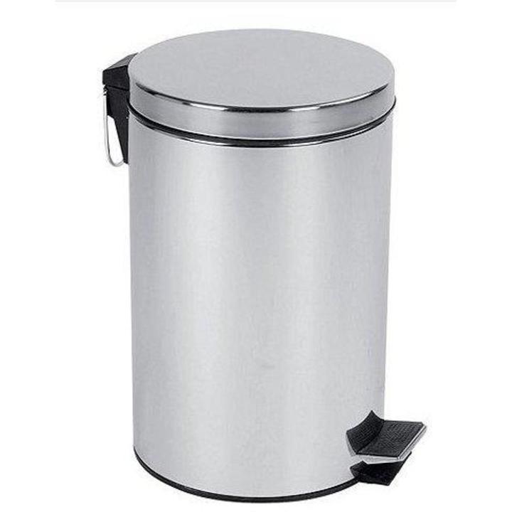 Small-Stainless Steel (S, M, L)  Pedal Bin Kitchen Bathroom Toilet Rubbish Office Waste