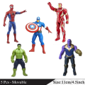 5 Pcs Set Size 8.cm - Mini Tiny Action Figure Marvel Avengers and DC Superhero Action Figures Toys Set For Kids Boys Girls - Batman Spiderman Ironman Captain America Super Hero Toy Sets - Size 8 cm / 3.15 inch. 