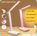 Multifunctional LED Eye Protection Dimmable Table Lamp Study/Work/Reading Light Study Foldable Desk lamp Universal Power socket with With 2 Type-A USB Ports & 2 Sockets, Extension Lead with USB Charging Extension. 