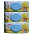 Momse Cotton Baby Wipes (03 Packs) (66 Wet Sheets Each) Extra Long Wipes. 